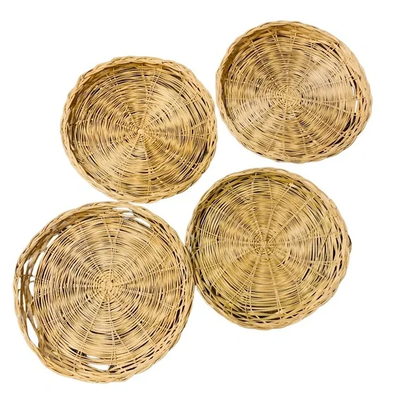 Boho Wicker Bamboo Basket Wall Decor - Picture 2 of 7